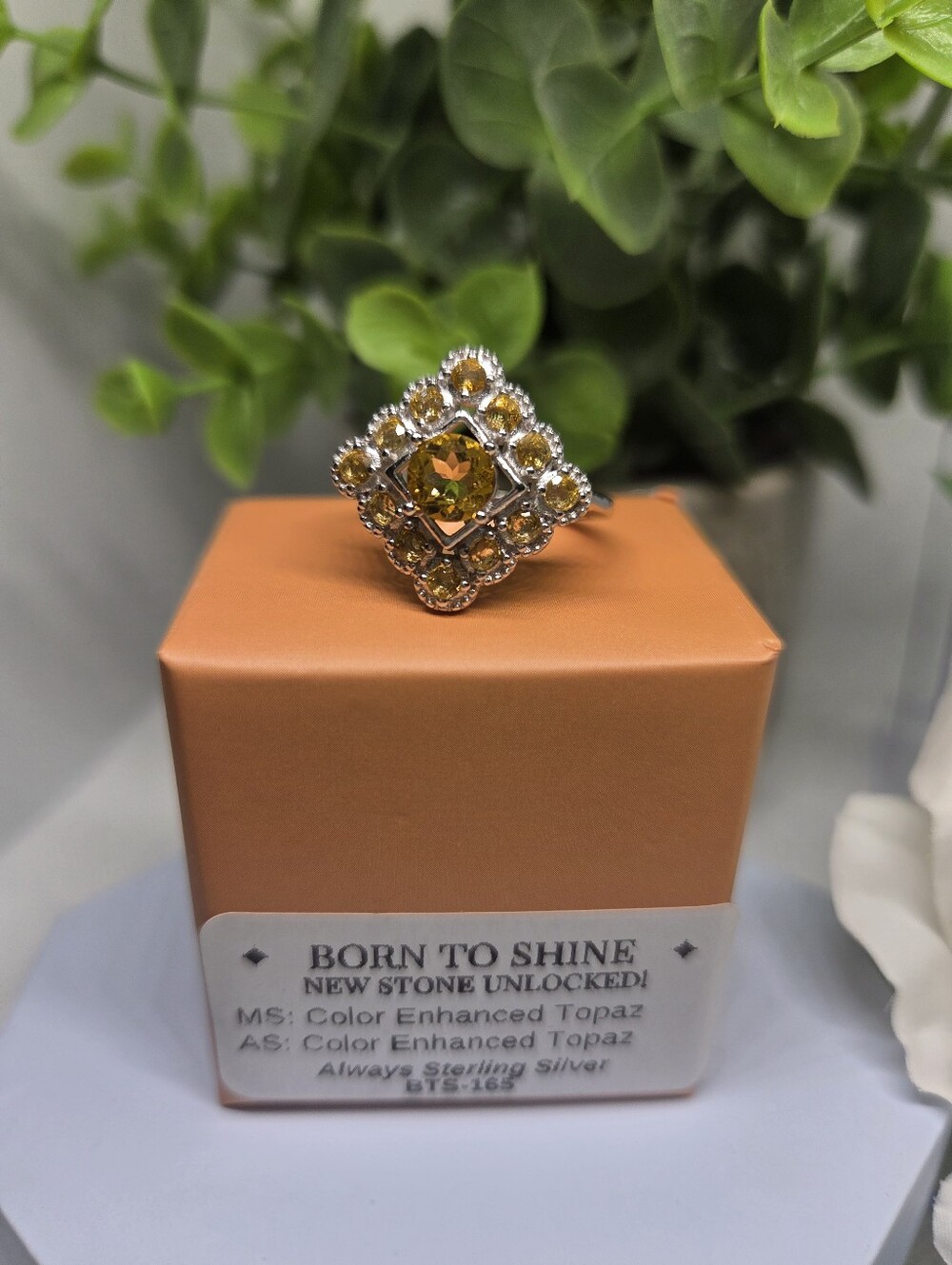 "Born to Shine" Enhanced Topaz Sterling Silver Statement Ring